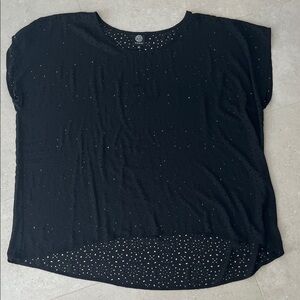 Bobeau Black Short Sleeve Top